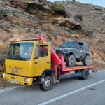 Οδική βοήθεια από το συνεργείο Δασυράς Δημήτριος στην Τήνο με γερανό.
