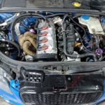 Audi S3 με ανοιχτό καπό και βελτίωση κινητήρα από το Xaloftis Performance στα Μέγαρα.