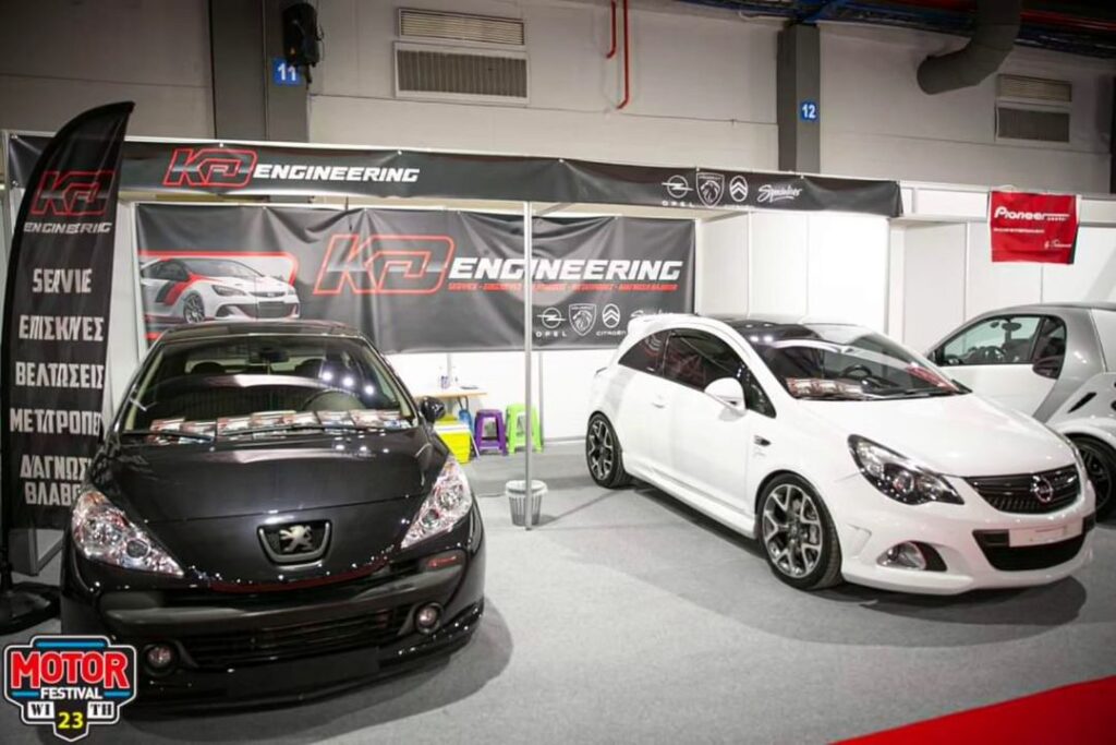 Το συνεργείο KD Engineering στο Tuning Festival, με αυτοκίνητα Opel, Citroën και Peugeot