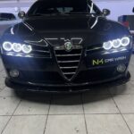 Μαύρη Alfa Romeo μετά από πλύσιμο και περιποίηση στο NK Car Wash Πέραμα.